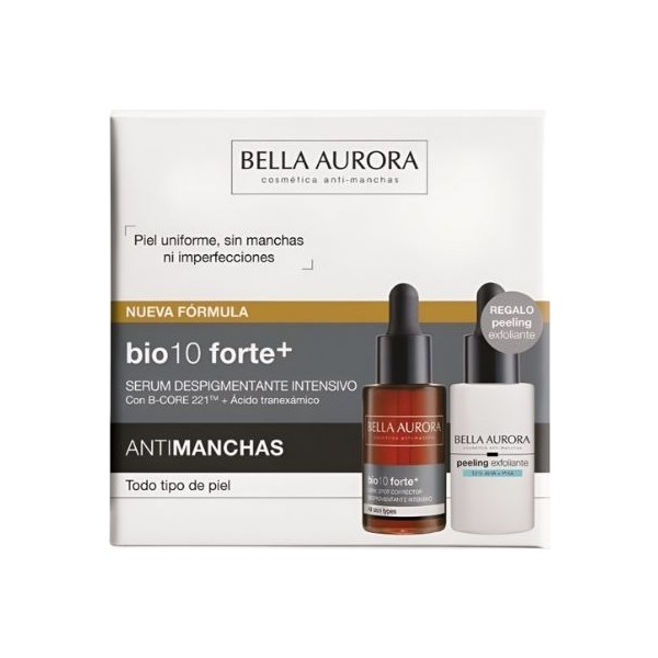 Bella aurora serum antimanchas + peeling exfoliante REGALO
