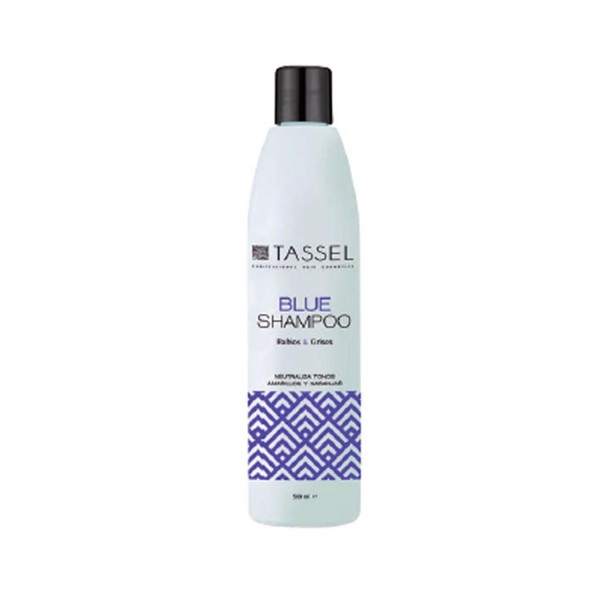 Eurostil tassel champu azul cabellos rubios y cabellos blancos 500ml