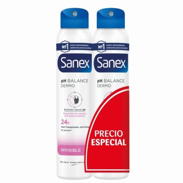 SANEX Desodorante Invisible SP 200 DUPLO